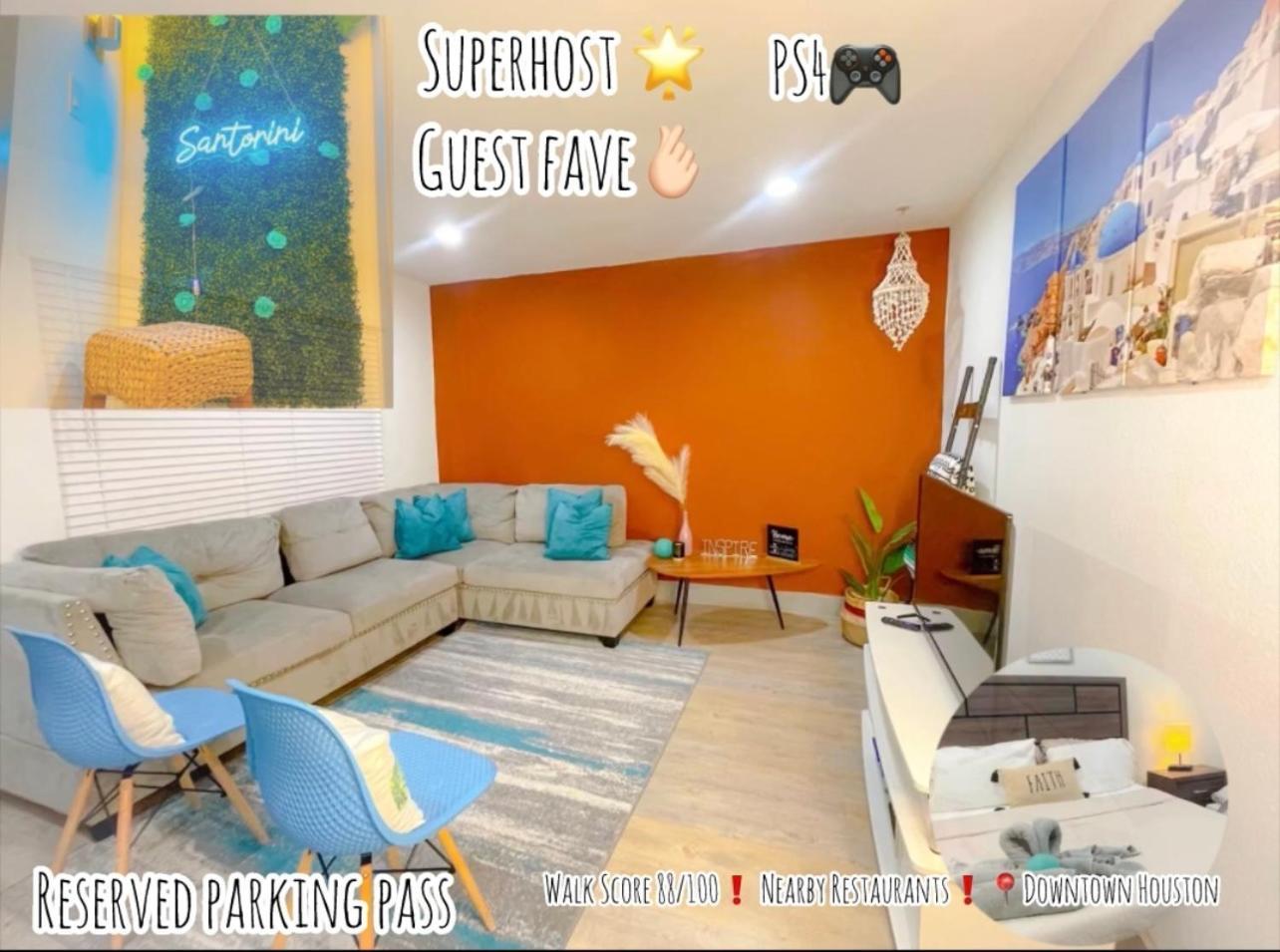 Modern Santorini Suite Houston Nrg Tmc Luxurious Walkable 외부 사진